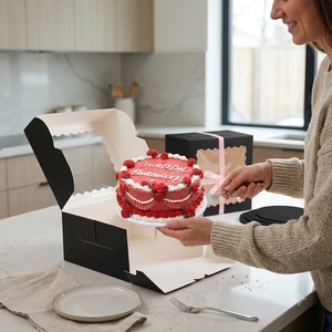 Boîte à gâteau en carton verni recyclable auto-élevable du Vietnam, emballage personnalisé pour boulangerie, best-seller - Product Image 3