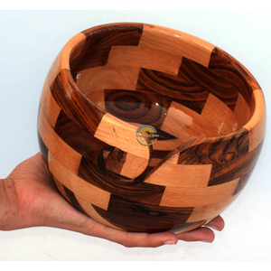 Cuenco de Hilo de Madera Estilo Antiguo, de Teca Pulida Jali, con Decoración Tallada Ovalada, Soporte para Regalos, Hogar, Cocina, Animal, de AYAANS - Product Image 4