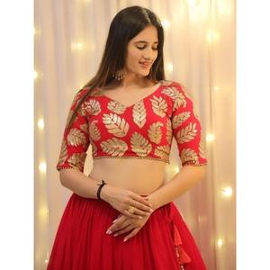 Atractivo Rosa lentejuelas bordadas Georgette recepción desgaste Lehenga Choli - Product Image 2