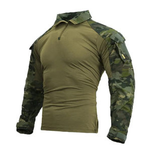 Chemise tactique d'entraînement en plein air pour hommes, chemise de sport légère, respirante, imperméable et à séchage rapide pour l'été - Product Image 1