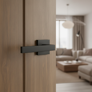 Modern Luxury Brass Door Lever <b>Handle</b> Set | Premium Door Hardware with Mortise <b>Lock</b> in Antique, Gold, Black & Graphite Finish - Product Image 4