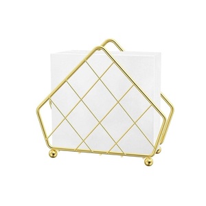 Porte-serviettes de table avec bras lesté, en fer carré, design élégant, rustique et moderne pour table à manger et cuisine - Product Image 1