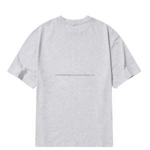 T-shirt oversize en coton 100% pour homme, 190 GSM, streetwear, tee-shirt basique, logo imprimé devant et derrière, épaules tombantes, coupe décontractée - Product Image 6