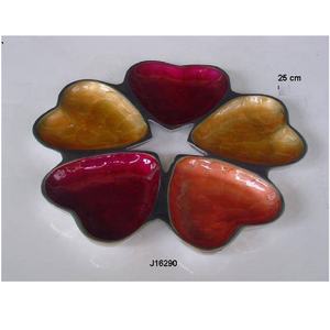 จานทรงรีทำจากอลูมิเนียมหล่อแบบทันสมัยจานโลหะเคลือบสลัดผลไม้ขายส่ง - Product Image 2