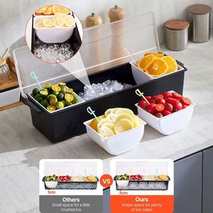 Vassoio Refrigerante con Coperchio per Servire Insalata e Frutta, Vassoi da Servizio - Product Image 5