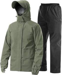 Ensemble imperméable pour homme, veste et pantalon de pluie résistants, respirant, à capuche, pour le travail en extérieur, la pêche, la moto - Product Image 5