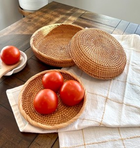 Bandeja de Servir de Ratán Hecha a Mano de Alta Calidad, Elegante y Natural, para el Hogar, Cocina, Almacenamiento, Organización, Regalo - Product Image 2