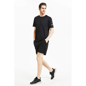 Men's Short Sleeve Quick Dry Sporty T-<b>Shirt</b> Regular Fit Knitted Solid Color O-Neck Athletic Wear - Product Image 5