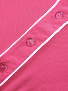 เสื้อเบสบอลสีชมพูสำหรับผู้หญิง เสื้อเบสบอลประสิทธิภาพสูงพร้อมวัสดุซับเหงื่อและแห้งเร็ว - Product Image 5