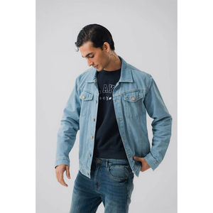 Chaqueta Vaquera de Mezclilla para Hombre de Alta Calidad, Nueva Chaqueta Larga de Lana y Algodón, Estilo Casual, Venta al Por Mayor OEM para Hombres - Product Image 1