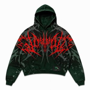 OEM Service High Quality Heavyweight <b>Hoodie</b> Dark <b>Aesthetic</b> Dragon Wing Design Fashion Top - Product Image 2