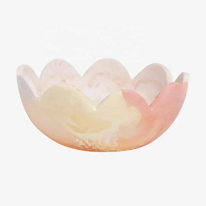 Bol de service en résine époxy de forme unique, fait main, écologique, vaisselle de couleur naturelle, bol à salade et à dîner, prix bas, qualité export - Product Image 3