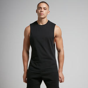 Débardeur Homme en Coton et Spandex, Sans Manches, pour Musculation, Personnalisable avec Logo, Gilet d'Entraînement Fitness, Haut de Sport pour Homme - Product Image 1