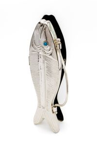 Bolso de Mano Tipo Clutch con Forma de Pez en Metal Plateado, Bolso de Fiesta para Mujer, Bolso de Mano con Cristales Brillantes, Bolso de Noche de Diseñador - Product Image 6