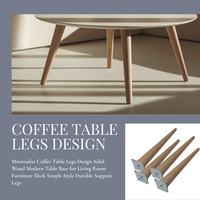 Moderner Minimalistischer Couchtisch mit Massivholzbeinen Zeitgenössisches Wohnzimmermöbel-Design Robuste Outdoor-Tischgestelle