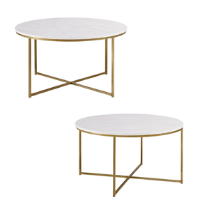 Mesa de centro de lujo real con patas de metal para muebles de sala de estar Mesa de centro Fabricación de la mejor calidad en Indonesia - Product Image 5