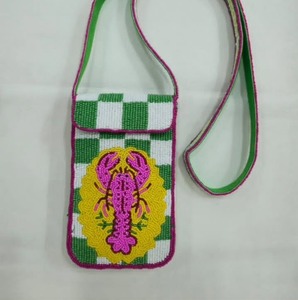 Sac à bandoulière pour téléphone portable, portefeuille, petit sac à bandoulière perlé, style bohème coloré, fait main, par glowin fashion - Product Image 4