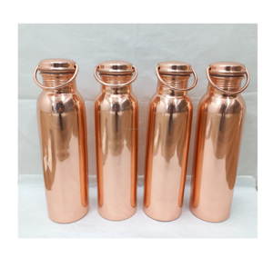 Bouteille d'eau en cuivre pur de nouvelle conception originale, étanche et ayurvédique, pour le bureau et l'eau bouillante - Product Image 3
