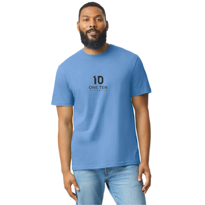 เสื้อยืดผู้ชายสีน้ำเงิน Mist CVC ผ้าคอตตอนผสมเนื้อนุ่ม คอกลม แขนสั้น ระบายอากาศได้ดี เหมาะสำหรับใส่ทุกวัน รับสั่งทำ - Product Image 1