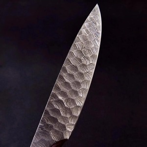 Couteau de chef en acier damas forgé à la main, manche en bois, style japonais, couteau de cuisine pour droitier - Product Image 5