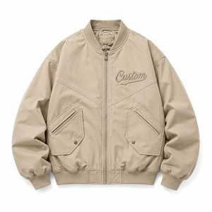 OEM Men's Lightweight Bomber <b>Jacket</b> Breathable Zip Front <b>Jacket</b> for Spring and Fall Seasons - Product Image 3
