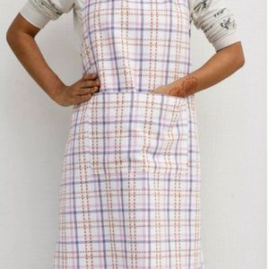 Delantal de cocina de algodón puro, babero de verano transpirable para cocinar en el hogar, ropa de trabajo cómoda - Product Image 2