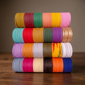 กล่องบรรจุชุดกำไลโลหะสีด้านหลากสี 24 ชิ้น สไตล์คลาสสิกสำหรับผู้หญิง พร้อมกล่องของขวัญ - Product Image 2
