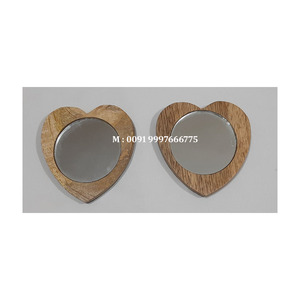 Magnifique miroir en bois en nacre en forme de cœur de haute qualité avec surface brillante utilisé pour le miroir de maquillage pour femmes - Product Image 3