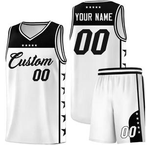 Ensemble de maillots de basket-ball personnalisés, sans manches, en polyester respirant, uniforme d'équipe unisexe pour adultes avec nom et numéro - Product Image 3