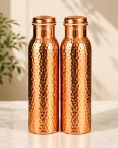 Excellent Quality Antique Look Pure Copper Bottle Traditional Handmade Ayurvedic Metal Water <b>Container</b> Available for Best Price - Product Image 3