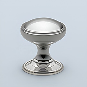 Bouton de meuble rond design, style décoratif, nickel poli, design moderne, pour la maison, le bureau, le salon, les commodes et les portes de placards - Product Image 1