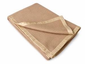 Premium Camel Color Woolen Blanket Single Bed | Soft Warm Winter Blanket with Satin Border - Product Image 2