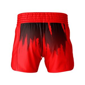 Shorts de boxe personnalisés pour hommes, design jaune et noir imprimé, polyester à séchage rapide, vêtements d'arts martiaux, coupe régulière, shorts MMA Muay Thai - Product Image 5