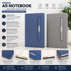 Carnet A5 à couverture souple en cuir PU, reliure cousue à plat, papier imperméable et résistant à l'usure, pour le bureau, l'école, ou comme cadeau - Product Image 6