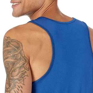Wholesale Men's Knitted Polyester Casual Tank <b>Top</b> Custom Sportswear Fitness Gym Workout Sleeveless Shirt Athletic Training <b>Vest</b> - Product Image 3