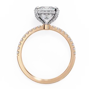 Impresionante Anillo de Oro Sólido con Diamante Sintético de Corte Radiante de Dos Quilates, Elegante Joyería Fina Unisex, Regalo para Compromiso o Boda - Product Image 4