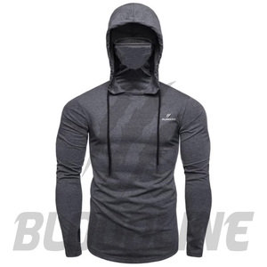 Sudadera con Capucha para Hombre BLOODLINE, Corte Ajustado, Secado Rápido, Color Sólido, Manga Larga, Estilo Casual para Otoño con Diseño de Máscara - Product Image 6