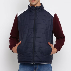 <b>Men's</b> <b>White</b> Stand Collar Windproof Waterproof Quilted <b>Vest</b> Zipper Closure Regular Length Solid Color Casual Outer Wear Winter - Product Image 5