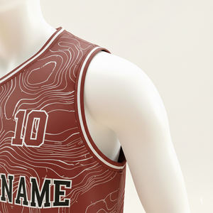 Ensemble de maillots de basket-ball personnalisés de haute qualité, broderie appliquée, unisexe, 100% polyester respirant - Product Image 3