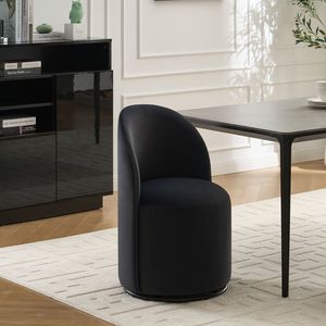 Set di 1 Sedia da Pranzo in Velluto Stile Mid-Century Moderno, Girevole a 360 Gradi, Comoda Sedia Imbottita per Cucina e Sala da Pranzo - Product Image 1