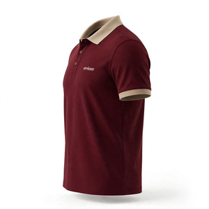 Polo Oxford pour homme, couleur unie personnalisée, manches courtes, coton respirant, coupe classique, vêtements décontractés, logo brodé - Product Image 4