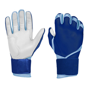 Gants de frappe en cuir véritable sur mesure pour hommes, enfants et jeunes, avec manchette longue, pour joueurs de baseball et de softball - Product Image 1
