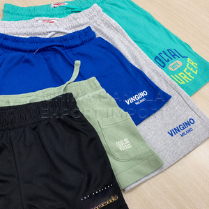 Lot de shorts en molleton de coton éponge pour enfants, taille élastique, doux et tricotés, prêts à être expédiés, approvisionnement en gros du Bangladesh - Product Image 5
