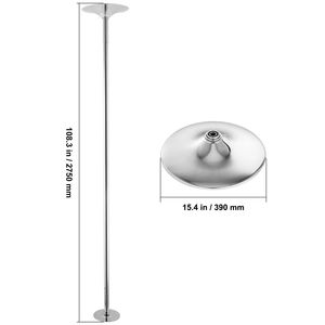 Kit de barre de danse statique professionnelle portable en acier inoxydable robuste de 45 mm, amovible, pour entraînement Hei Dancewear - Product Image 6