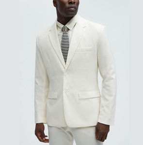 Costume d'affaires pour homme, veste à col cranté, simple boutonnage, infroissable, fabriqué par Antique Fashion - Product Image 1