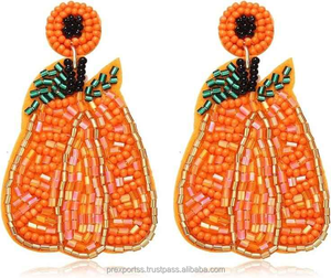 Pendientes de Cuentas de Colores con Diseño Floral Bohemio para Halloween, Ideales para Fiestas, Elegantes y Modernos, Regalo de Temporada - Product Image 1