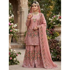 <b>Presenting</b> New <b>Eid</b> Collection Modern Party Ready Salwar Kameez Set with Heavy Embroidery Sequence Work Fully Stitched Ready Wear - Product Image 1