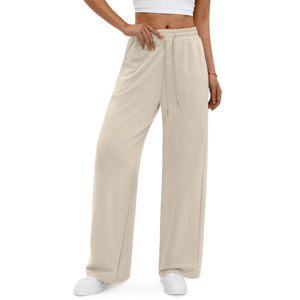 Pantalon large taille haute pour femme, coupe droite décontractée, idéal pour l'hiver, les activités de plein air et la gym - Product Image 1