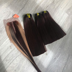 Extensions de cheveux vierges non transformés de haute qualité Cheveux vietnamiens bruts Piano droit en os de couleur orange - Product Image 5