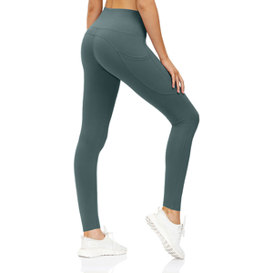 Ropa Deportiva Económica con Logotipo Personalizado, Leggings de Yoga para Mujer, Cintura Alta, con Bolsillos, 2026 - Product Image 4